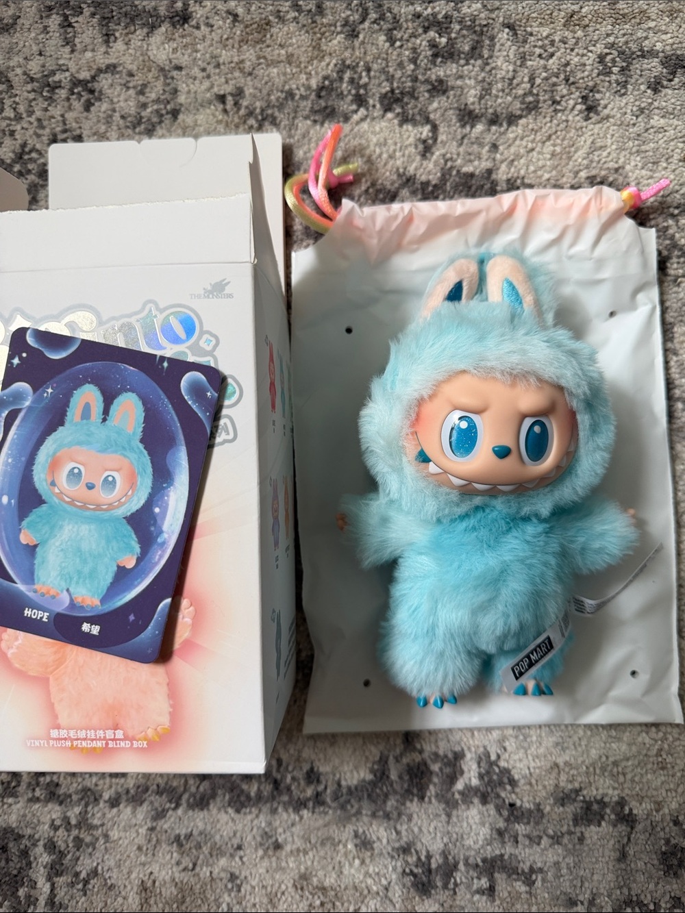 POP MART Labubu Big Into Energy “HOPE” Keychain – 100% Authentic - 1